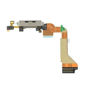 Nappe / Connecteur Charge pour iPhone 4 Noir Reconditionné (PIEC)
