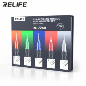 Kit de 5 tournevis 3D haute précision dynamométrique Relife RL-726A